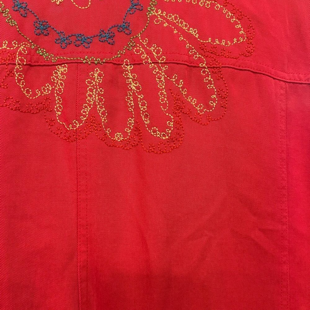 Coldwater Jacket Blazer Shacket Colorful Embroidered Red Button-Up - Picture 8 of 9